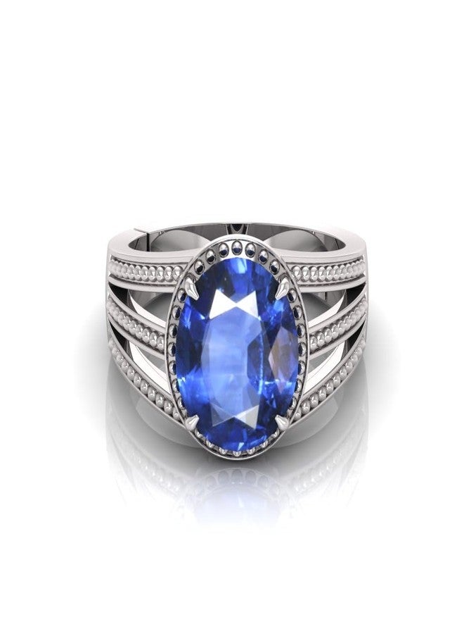 SHREE RADHE TRADERS Blue Sapphire Shani Stone Original Real Neelam Stone Original Certified Ring | Blue Sapphire Neelam Gemstone Ring for Women and Men-1 (9.25 Ratti) - Image 3