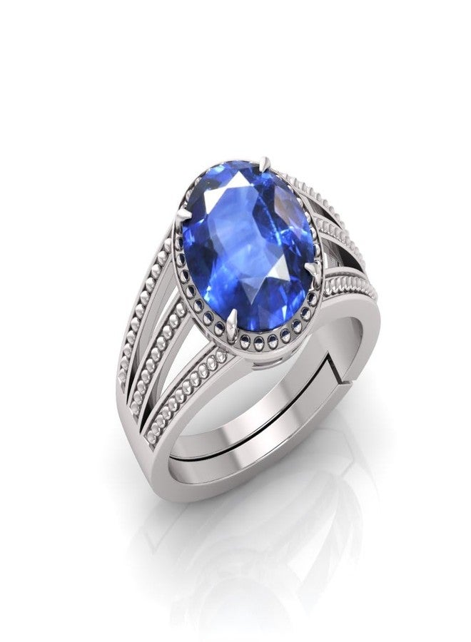 SHREE RADHE TRADERS Blue Sapphire Shani Stone Original Real Neelam Stone Original Certified Ring | Blue Sapphire Neelam Gemstone Ring for Women and Men-1 (9.25 Ratti) - Image 4
