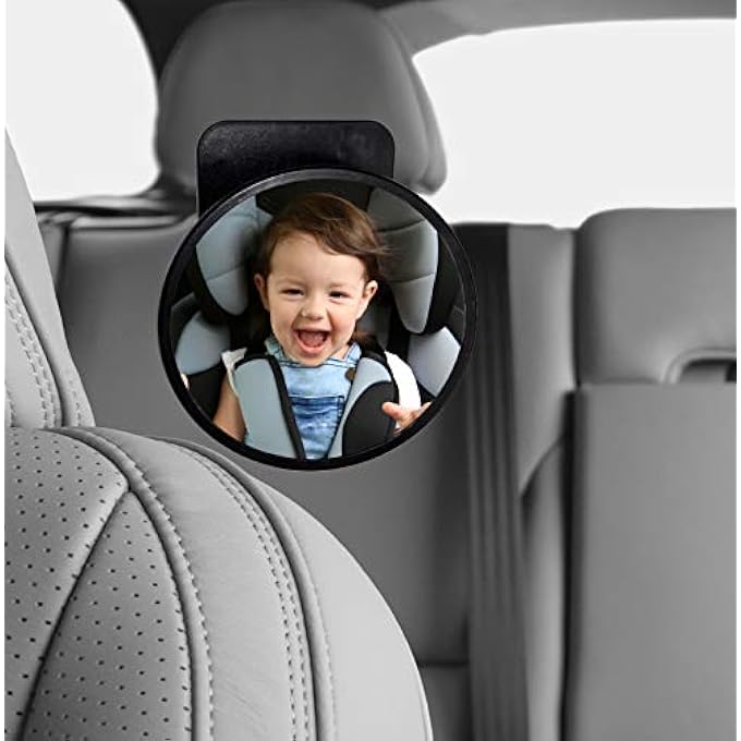 BABY MIRROR LARGE REAR SEAT MIRROR 7.5 INCH BABYVIEW SAFETY MIRROR, VEHICLES BABY SEATS AND CHILD SEATS, VERY EASY INSTALLATION FOR MORE SAFETY IN THE CAR - Image 3