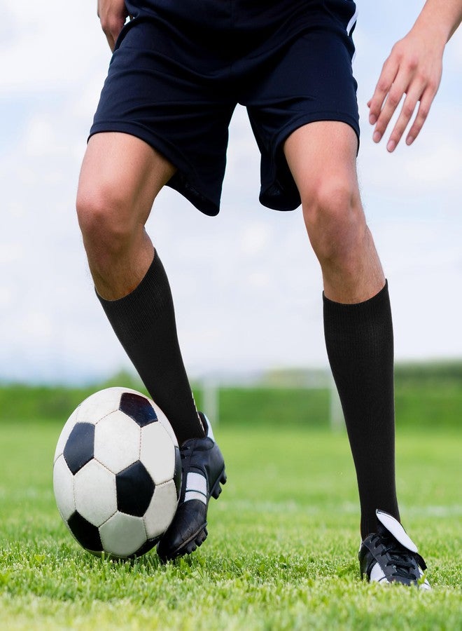 Ultrafun 2 Pairs Grip Soccer Socks Non Slip Knee High Compression Soccer Football Socks (2Pairs-Black) - Image 3