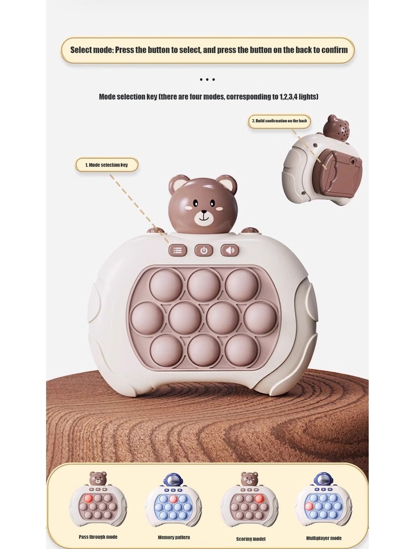 NIBEMINENT Electronic Quick Push Light Up Pop Game Fidget Toys for Adults and Kids with Lanyard,Puzzle Game Machine Push Pop Bubble Fidget Sensory Toy Birthday Gifts - Image 4