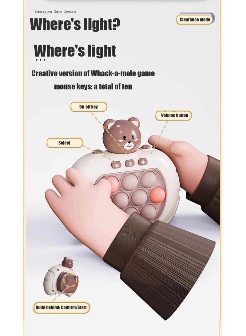 NIBEMINENT Electronic Quick Push Light Up Pop Game Fidget Toys for Adults and Kids with Lanyard,Puzzle Game Machine Push Pop Bubble Fidget Sensory Toy Birthday Gifts - Image 2