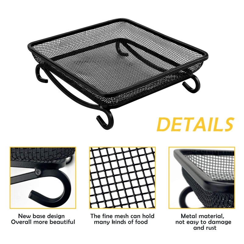 MIXXIDEA Ground Bird Feeder Tray, Metal Platform Mesh Seed Tray for Bird Feeders, Great Attracting Garden Yard Decoration for Wild Birds Squirrels Dove (1 Pack) - Image 4