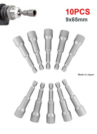 Hex Magnetic Power Socket Adapter Drill Bit Nut Driver Set 9X65 mm Hex for Power Tools10 Piece - pzsku/Z2711BFBF3977C1FBC69CZ/45/_/1721891565/b3d6103b-2470-407f-a8ba-ff81e146579a