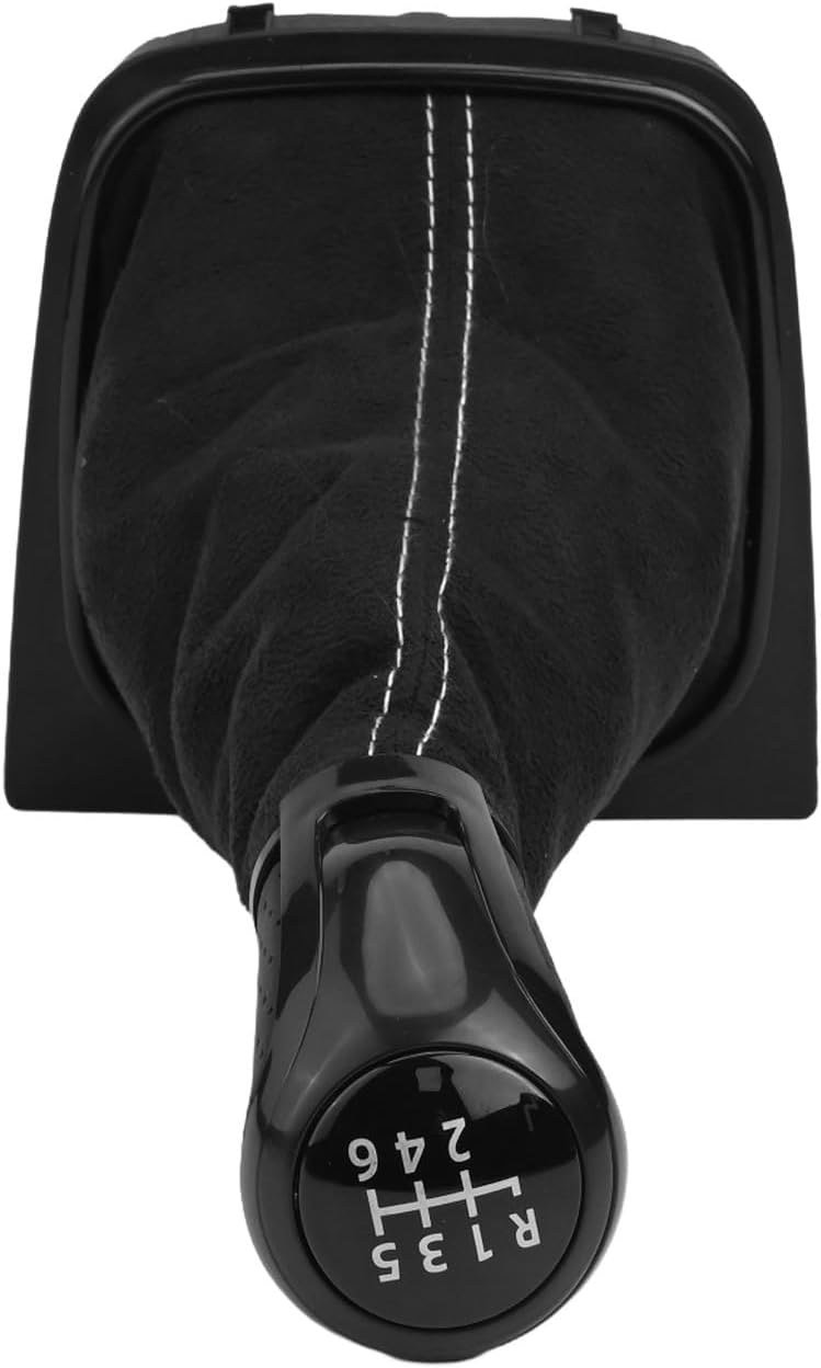 Leather Gear Shift Lever Knob Boot For V-W, For Golf MK5/MK6 GTI/R32 And For Jetta MK5/MK6 For GLI Manual Cars, Replacement Cover For Interior Upgrade And Enhanced Driving Control(6 Speed) - Image 3