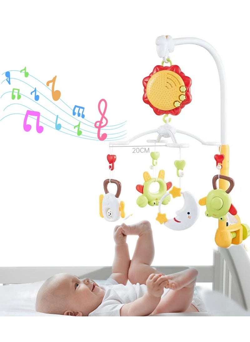 Youleen Baby Mobile for Crib Baby Musical with Hanging Remote Control Rotating Rattles, Rotating Hanging Rattles Toy for Newborn,360 Degrees Rotating,Baby Toys for Coaxing  - Image 1