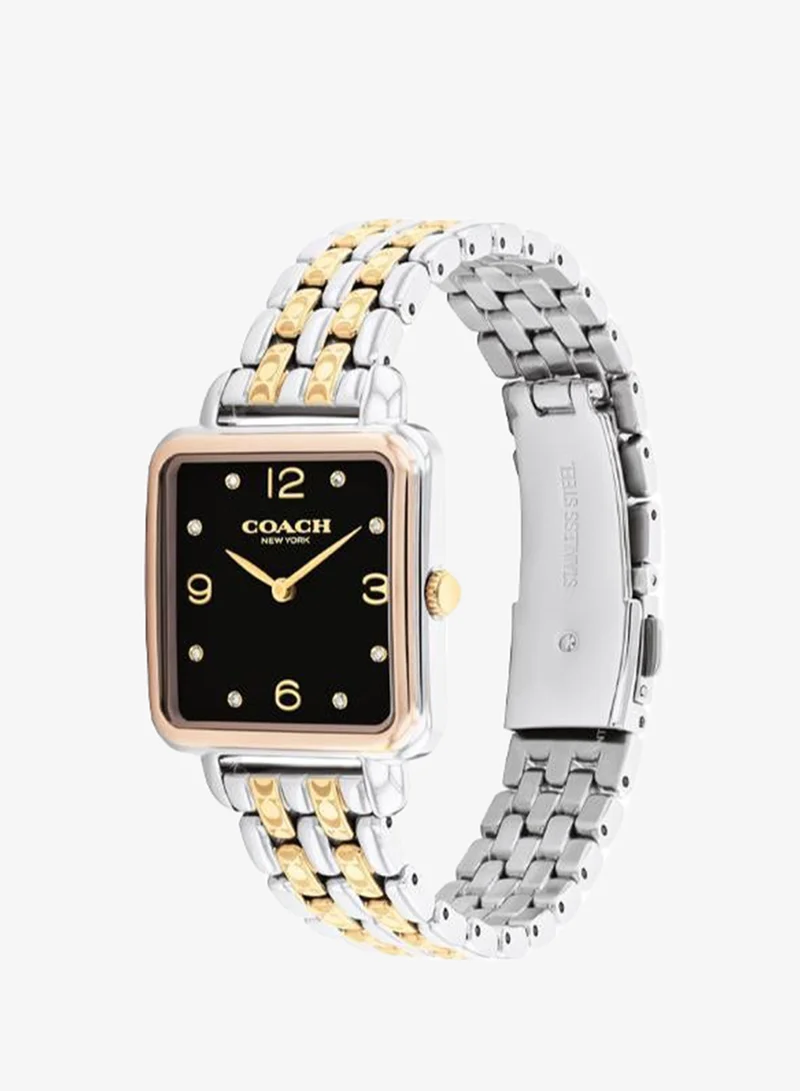 كوتش Cass Stainless Steel & Carnation Gold-Tone 28mm Watch