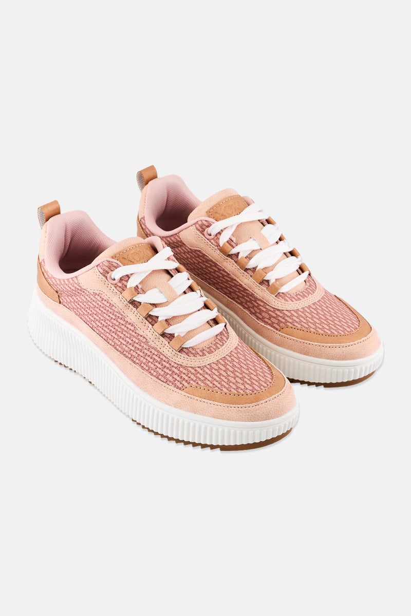 XOXO Women Lace Up Casual Shoes, Multicolor - Image 1