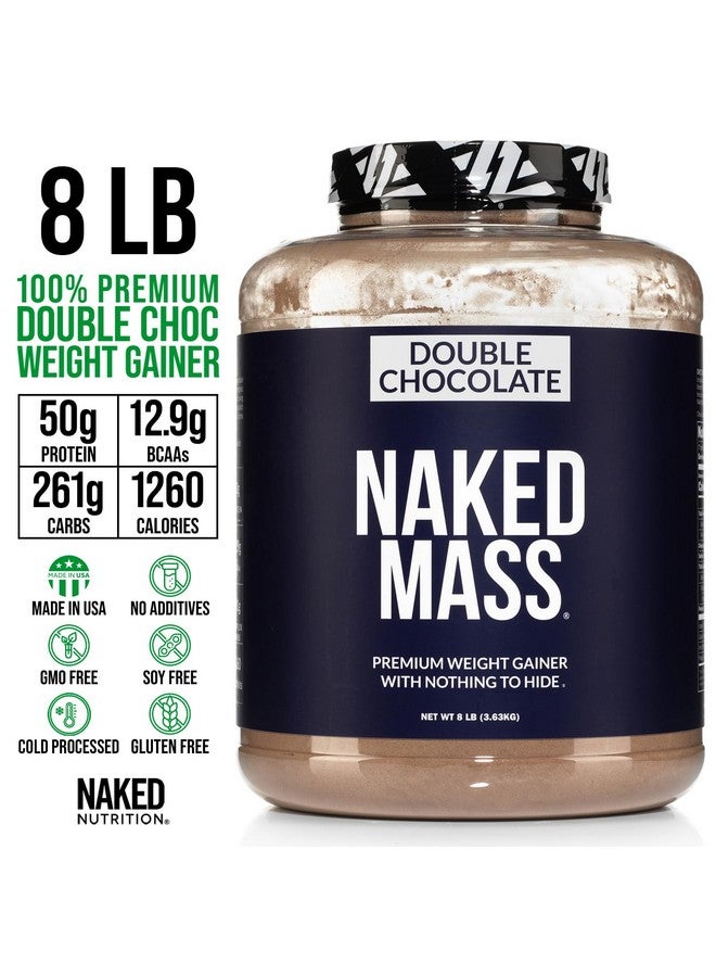 Health & Household Naked Double Chocolate Mass - 1,260 Calories, 50G Protein, Nothing Artificial. All Natural Weight Gainer Protein Powder - 8Lb Bulk, Gmo Free, Gluten Free & Soy Free  - Image 2