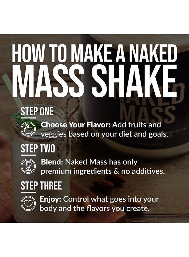 Health & Household Naked Double Chocolate Mass - 1,260 Calories, 50G Protein, Nothing Artificial. All Natural Weight Gainer Protein Powder - 8Lb Bulk, Gmo Free, Gluten Free & Soy Free  - Image 4