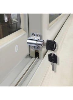 Sliding Window Door Push Lock with 2 Keys for Child Safety Protection Anti Theft Patio Stopper Security Lock (1 Pack) Silver - pzsku/Z2711E433716A3355B411Z/45/_/1720983565/bffaecdd-69af-494e-b8ad-24697212fc40