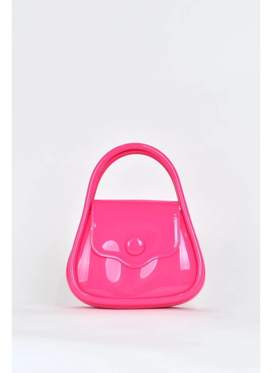 Elatae Women's Shoulder Strap Silicone Crossbody Bag Pink 26660