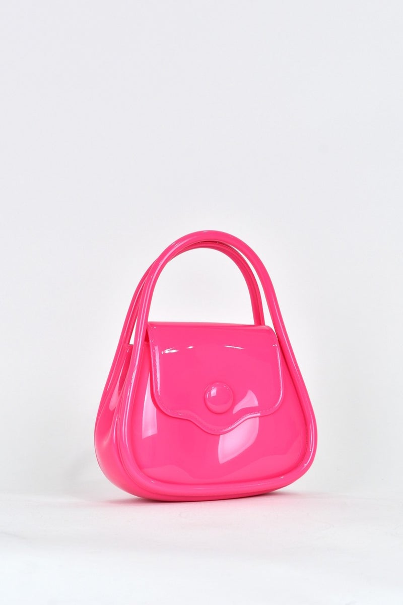 Elatae Women's Shoulder Strap Silicone Crossbody Bag Pink 26660  - Image 4
