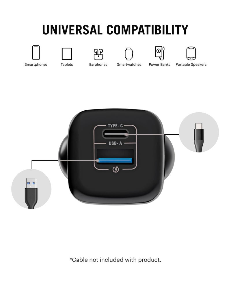 DailyObjects Combo Blue POP Pack - 45 Watt with (45 Watt GaN charger + Type C to C Fast Charging 100W Kevlar cable|Compatible with Iphone, Samsung, One plus, Ipad, Macbook|1.5 Mtr|Durable|480 MBPS - Image 5