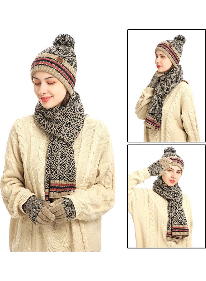 NIBEMINENT 1-Pair Winter Warm Gloves with Hat and Neck Scarf - Image 2