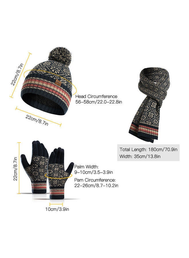 NIBEMINENT 1-Pair Winter Warm Gloves with Hat and Neck Scarf - Image 4