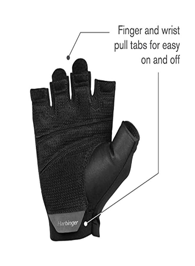 Harbinger Flexfit Training Gloves, Polyester-Leather Blend, Unisex, Black, Large (Black, S) - Image 5