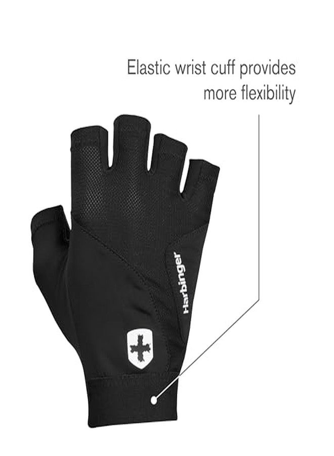 Harbinger Flexfit Training Gloves, Polyester-Leather Blend, Unisex, Black, Large (Black, S) - Image 4