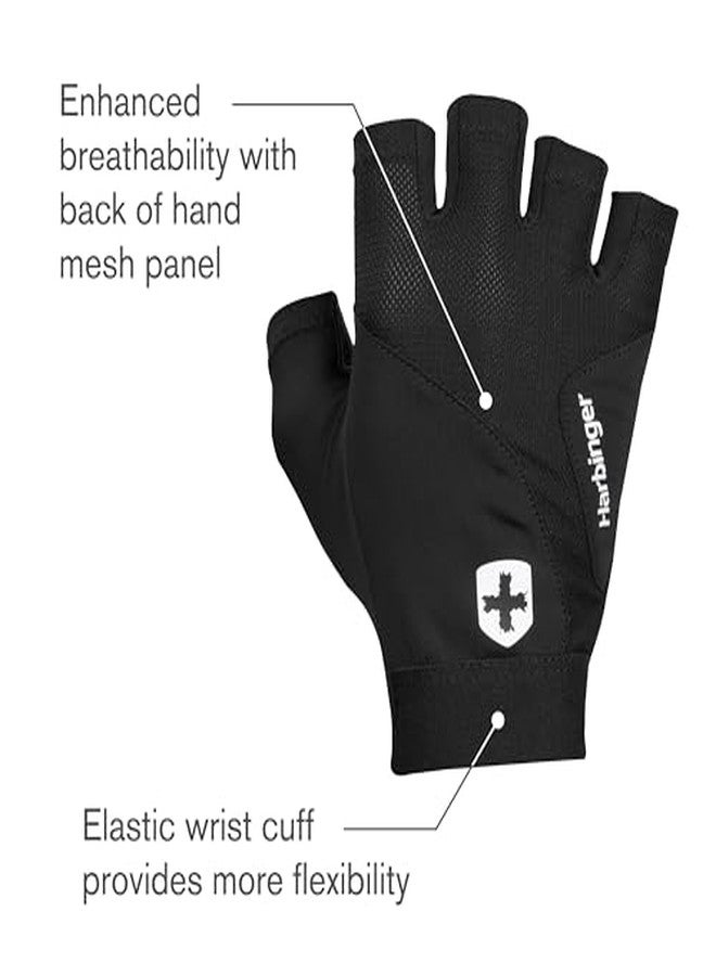 Harbinger Flexfit Training Gloves, Polyester-Leather Blend, Unisex, Black, Large (Black, S) - Image 3