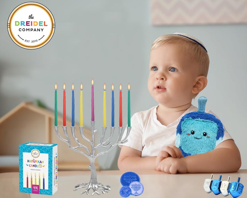 The Dreidel Company Menorah Candles Chanukah Candles 44 Colorful Hanukkah Candles for All 8 Nights of Chanukah Standard Size Fits Most Menorahs - Image 2
