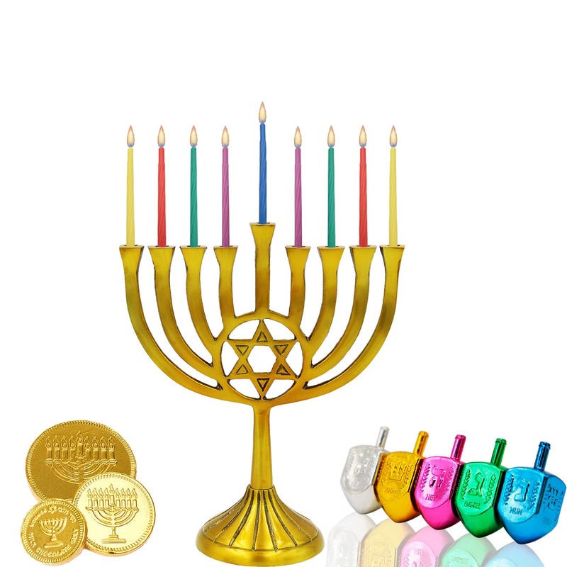 The Dreidel Company Menorah Candles Chanukah Candles 44 Colorful Hanukkah Candles for All 8 Nights of Chanukah Standard Size Fits Most Menorahs - Image 4