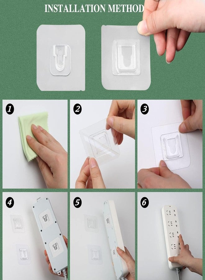 ZOOV Double-Sided Adhesive Wall Hooks, Hole Free Wall Hanging Hooks for Hanging Photo Frames, Extension Leads, Clocks and More (10Pcs) - Image 2