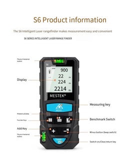 MESTEK Portable Handheld Digital Laser Rangefinder Black  - Image 5