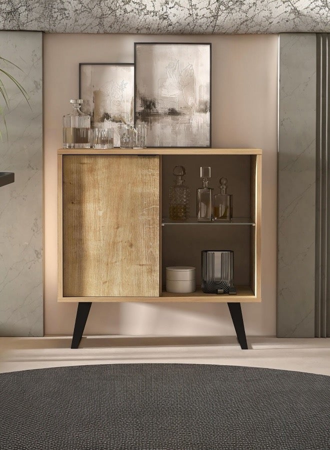 Beit Yusr Modern Wooden Console Table with Metal Legs – Elegant Entryway & Living Room Accent - Image 2