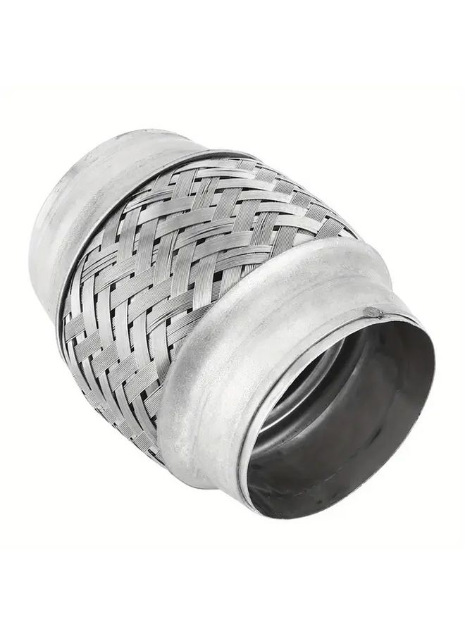 Stainless Steel Exhaust Pipe Bellows Reduces Engine Noise Vibration 2 5in Diameter 4in Length - Image 2