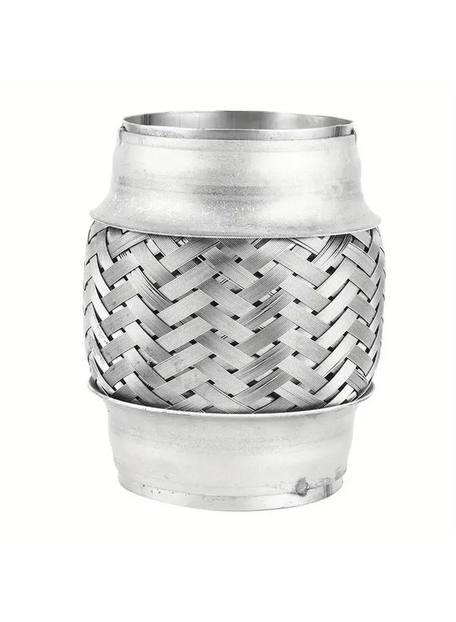 Stainless Steel Exhaust Pipe Bellows Reduces Engine Noise Vibration 2 5in Diameter 4in Length - Image 1