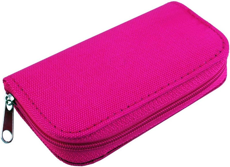 JCSMARTEC Memory Card Case - Mixtecc Carrying Case Suitable for Micro SD, Mini SD and 4X CF, Card Holder Bag Wallet for Media Storage Organization (Pink) - Image 3