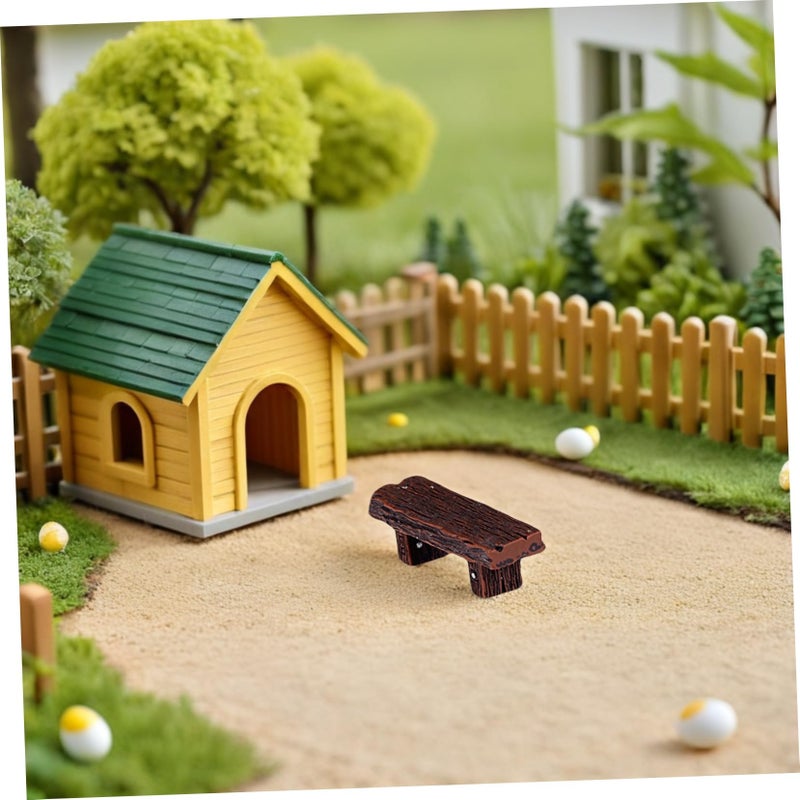 Mini Resin Stools 6PCS Wood Design Micro Landscape Decor DIY Crafts Assorted Colors - Image 5
