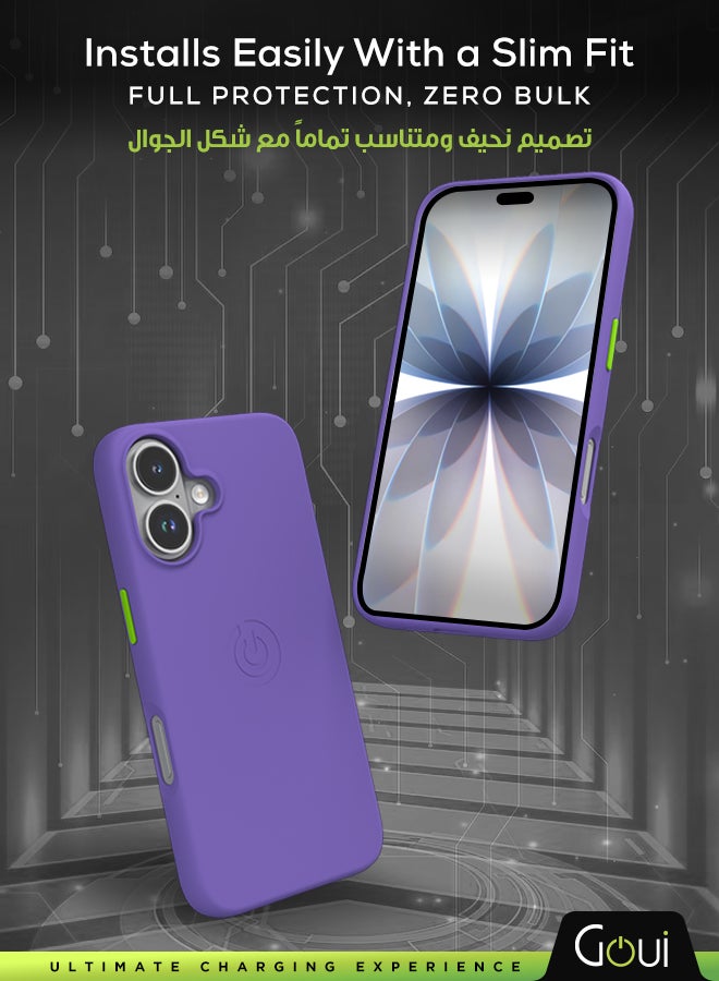 جوي كفر  ايفون 17 | حماية شاملة | متوافق مع MagSafe | يدعم الشحن اللاسلكي | متعدد الألوان | ملمس ناعم | تصميم مغناطيسي للتثبيت لاڤندر - Image 2