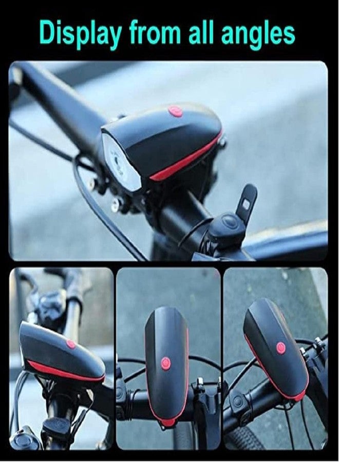 AUTOMODIFIER 2-in-1 Rechargeable Cycle Light and Horn - 3 Modes, 140 dB Waterproof LED Front Light with Bell | Super Bright 250 Lumen Rechargeable Bicycle Headlight (Multicolor) - Image 3