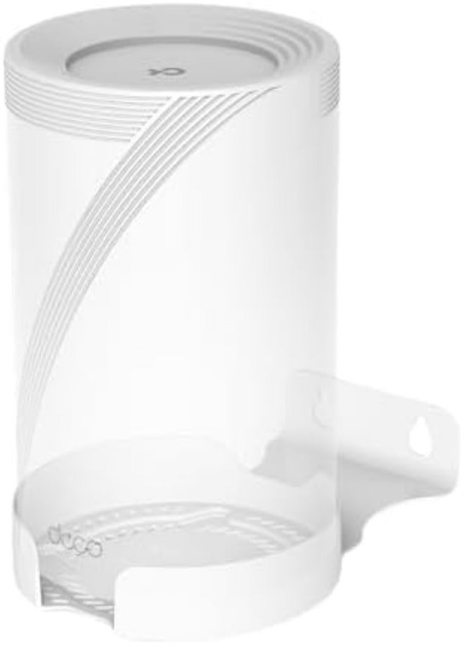 BANGCHEER حامل الحائط لـ TP-Link Deco BE75/BE85/BE95/BE17000/BE22000/BE33000 شبكة واي فاي 7 المنزلية الكاملة، ترقية حامل الحائط المصنوع من سبائك الألومنيوم المستقر والمصمم لتوفير المساحة (عبوة واحدة، أبيض) - Image 1