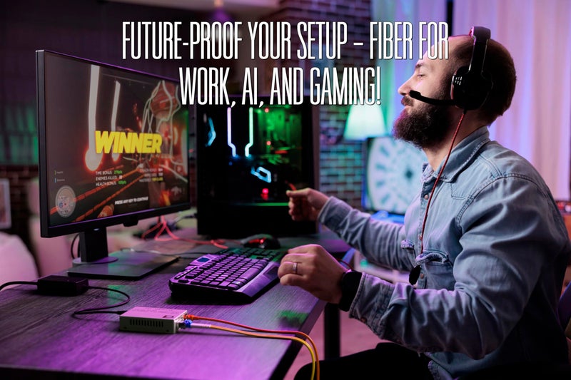 ADNET Single Mode LC Gigabit Fiber Media Converter - Includes LC SFP 20 km (12.42 Miles) LC â€“ to UTP Cat5e Cat6 10/100/1000 RJ-45 â€“ Auto Sensing Gigabit or Fast Ethernet Speed - Jumbo Frame - LLF Support - Image 5