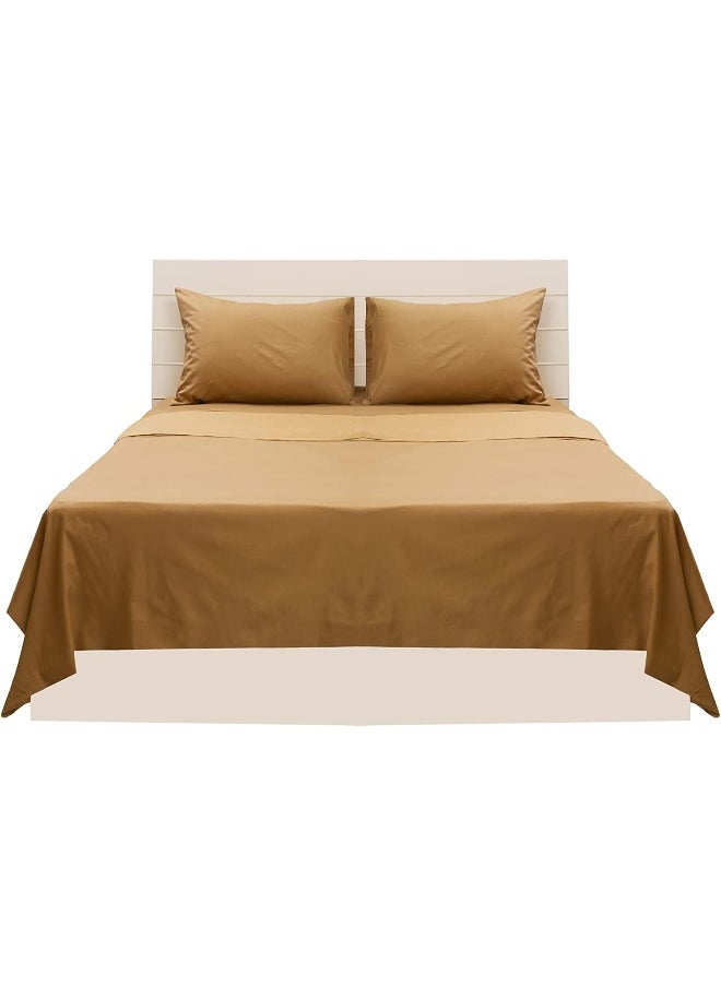 Hotel Linen Klub Hotel Linen Klub Queen Duvet Cover -1 Piece- 180 Thread Count 100% Cotton Percale, Size: 225 x 245 cm, Crafted for Ultimate Comfort and Restful Sleep Experience, Bronze  - Image 1