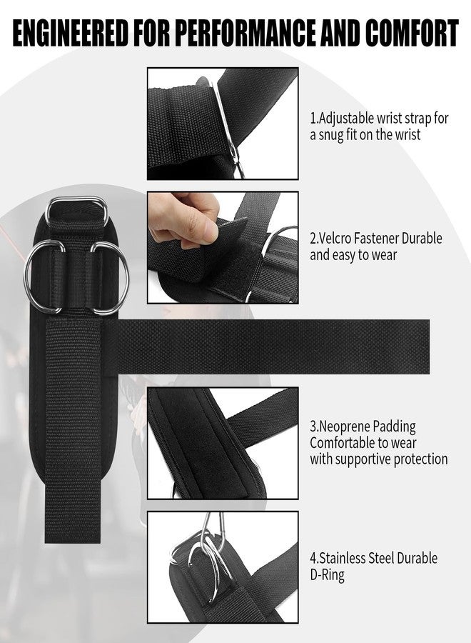 KCMOSGI 2Pcs Weightlifting Straps with D Ring,Adjustable Wrist Straps for Weightlifting,Fitness for Men and Women,Suitable for Gym, Deadlift, Strength Training - Image 3
