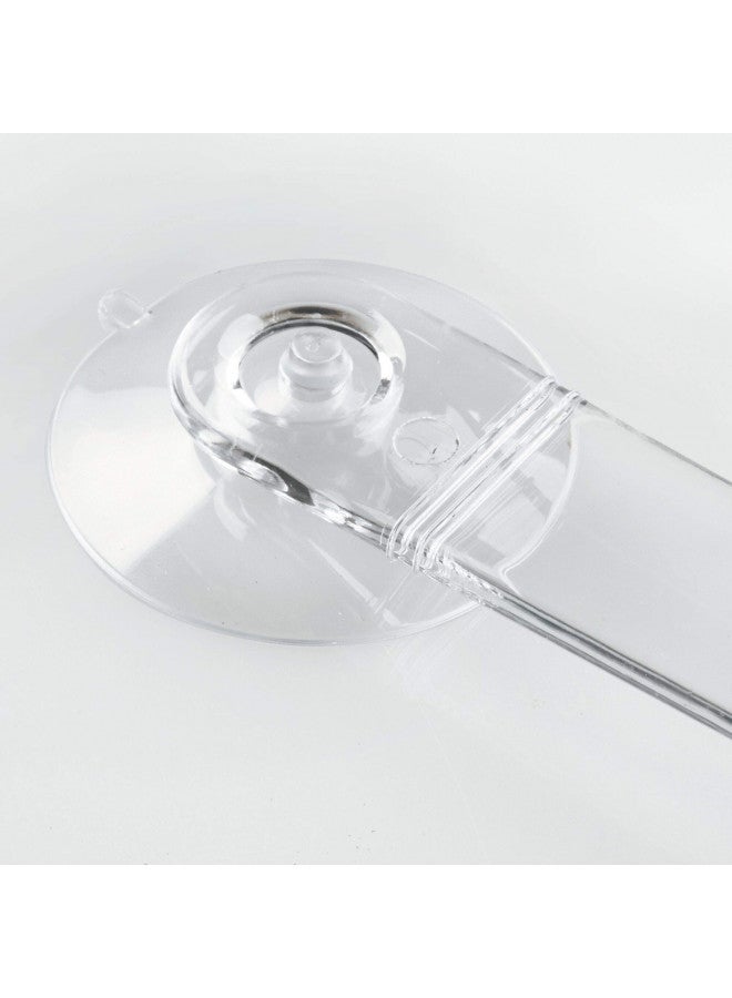 iDesign 22300 ممسحة بلاستيكية شفط بلاستيكية مع خطاف تخزين لحمام الماستر والضيوف والأطفال، لتنظيف الدش والنوافذ والمرايا، 12" × 10"، شفاف - Image 4