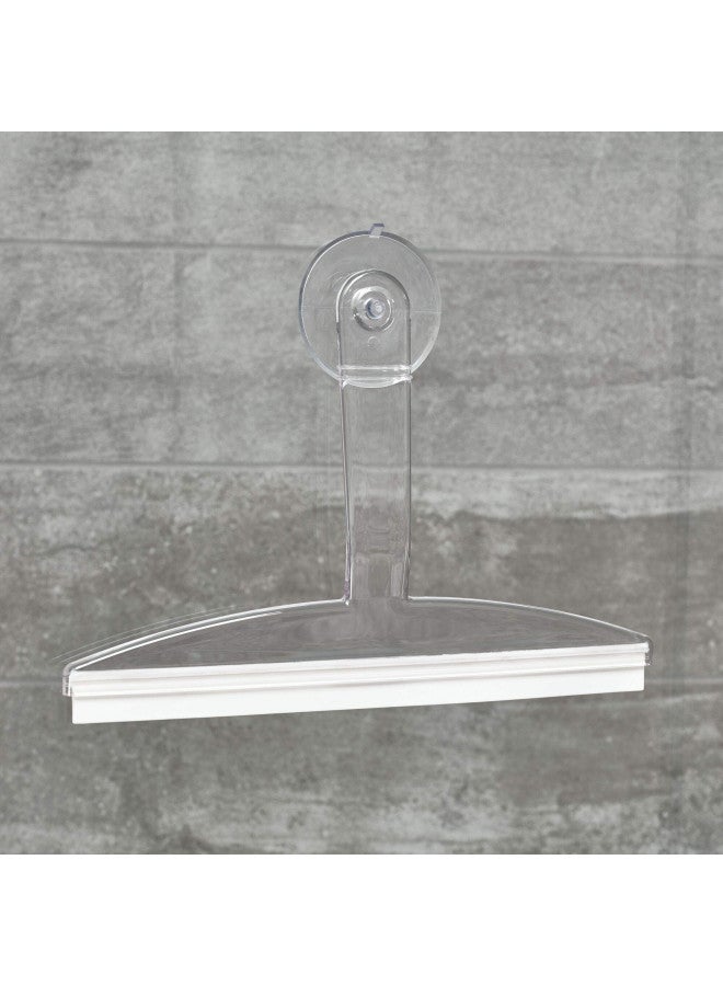 iDesign 22300 ممسحة بلاستيكية شفط بلاستيكية مع خطاف تخزين لحمام الماستر والضيوف والأطفال، لتنظيف الدش والنوافذ والمرايا، 12" × 10"، شفاف - Image 3