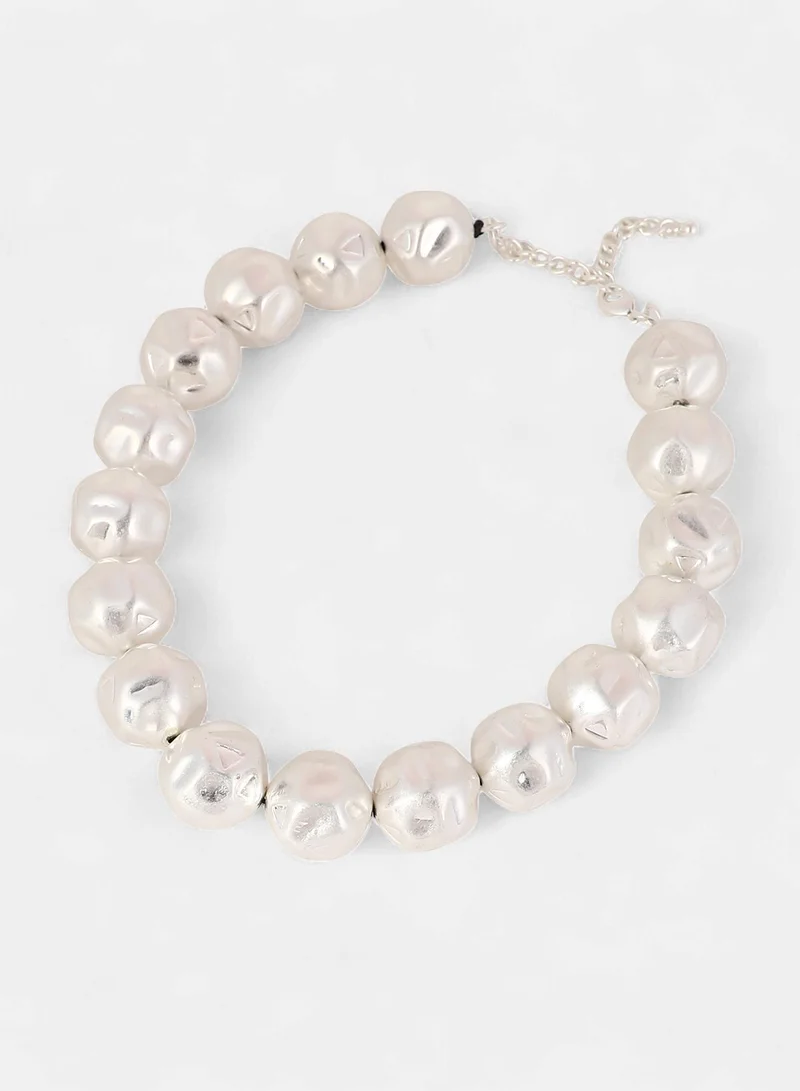Sohi  Women's The Dented-Ball Collar Necklace  | Best Price UAE