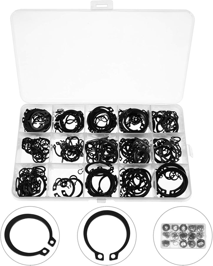 320 قطعة مجموعة متنوعة من أحجام حلقات التثبيت الخارجية (حلقات القفل) - Image 4