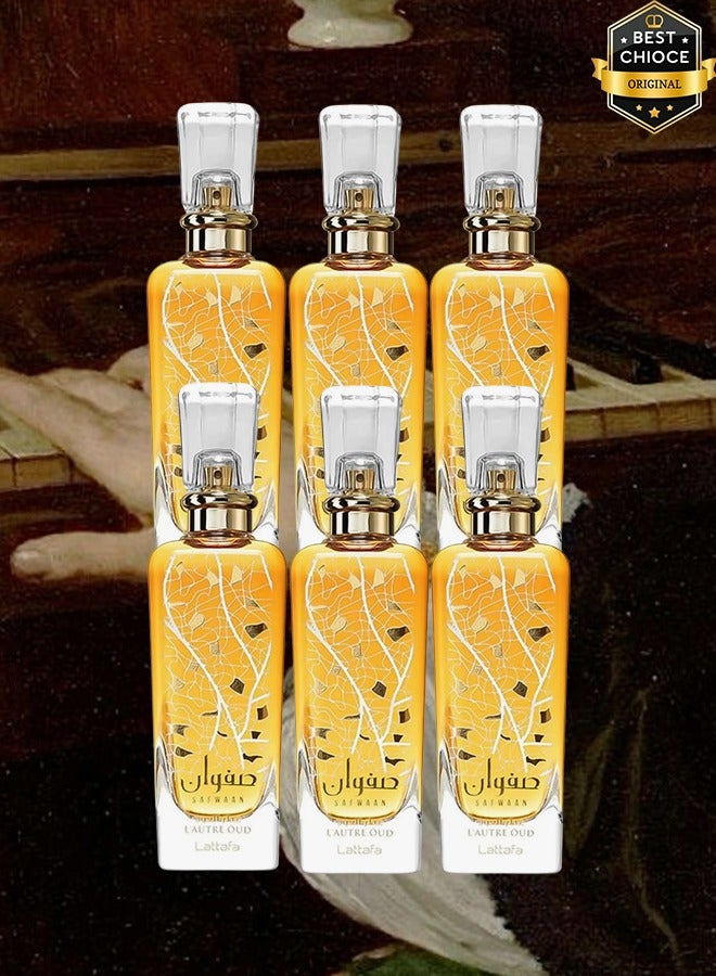 Lattafa 6 Pieces Safwaan Lature Oud Perfume 100ml EDP - Image 1