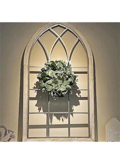 Generic 2 Pack Green Eucalyptus Wreath Round Wreath Artificial Wreath Farmhouse Wreath for Door Wall Window,12Inch/PC  - Image 4