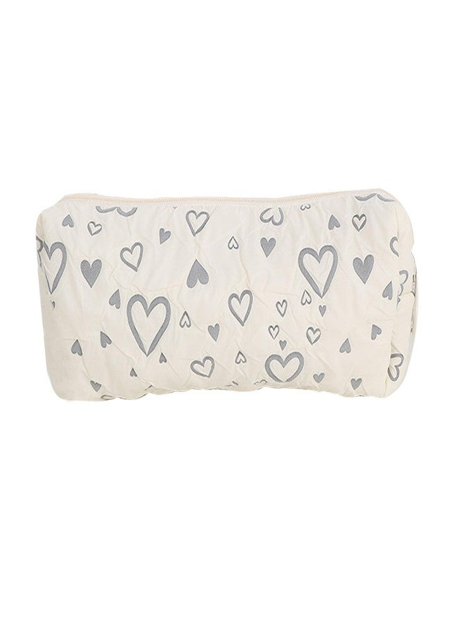 HABUAETY Makeup bag Small Make Up Pouch for Purse Simple Women Girls Heart Cosmetic Bags - Image 1