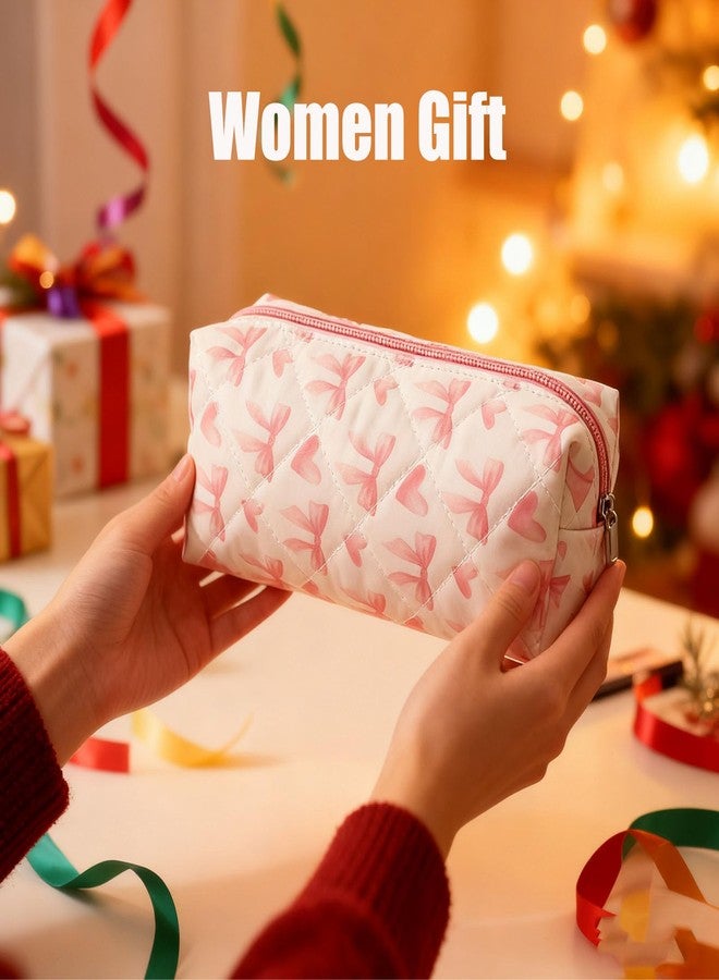 HABUAETY Makeup bag Small Make Up Pouch for Purse Simple Women Girls Heart Cosmetic Bags - Image 5