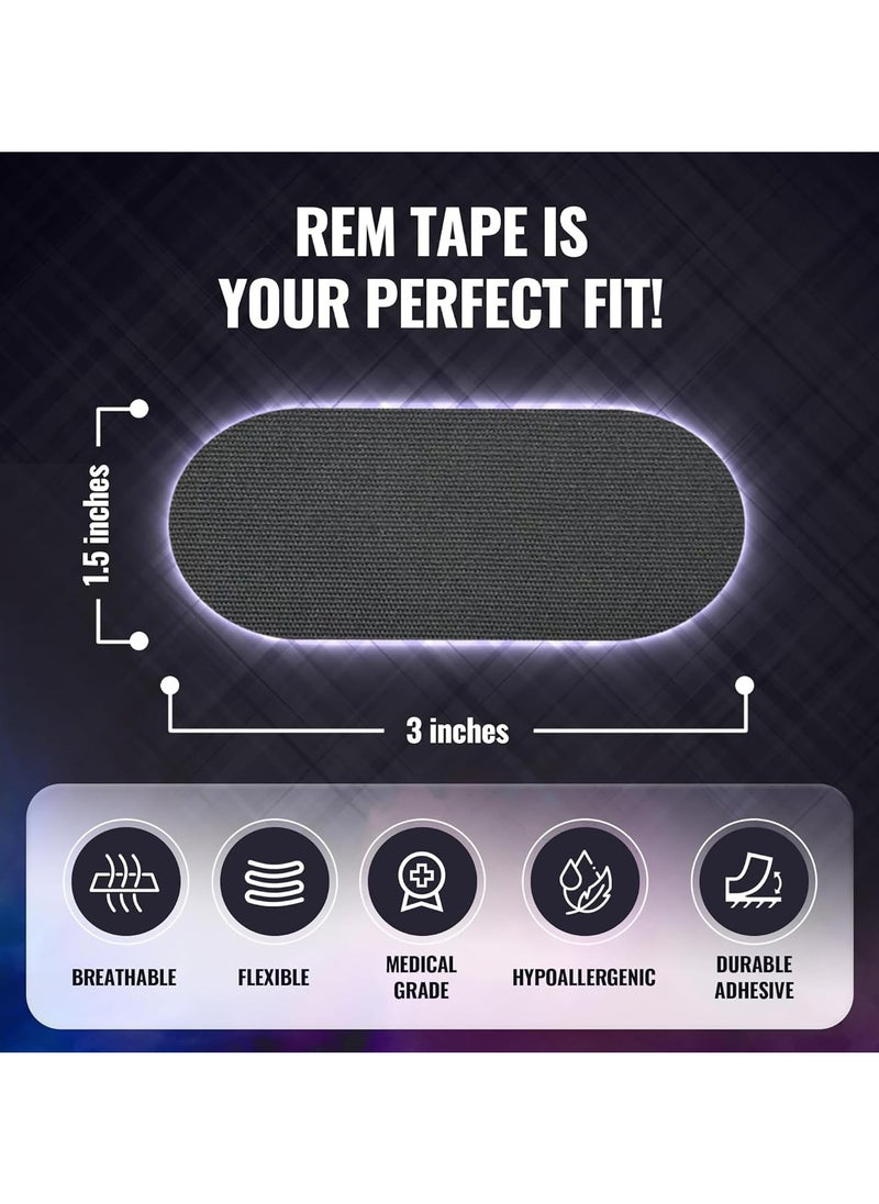 CMGTYYD - CMGTYYD 100 Pcs Sleep Strips,Mouth Tape for Sleeping Specially Designed for Lip Contact, Cotton Sleep Strips，Anti Snoring Mouth Tape for Snoring Relief and Sleeping Quality Improvement(Black) - Image 1