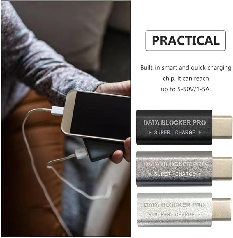 محول أمن USB رمادي مانع منفذ حماية البيانات درع مضاد للقرصنة للكمبيوتر المحمول الهاتف الذكي الجهاز اللوحي - Image 5