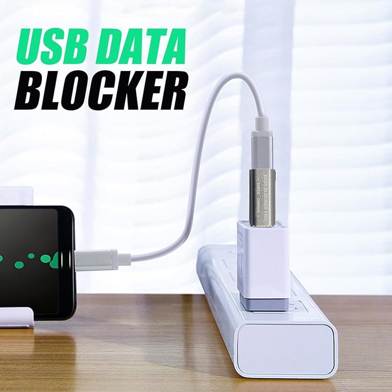 محول أمن USB رمادي مانع منفذ حماية البيانات درع مضاد للقرصنة للكمبيوتر المحمول الهاتف الذكي الجهاز اللوحي - Image 3
