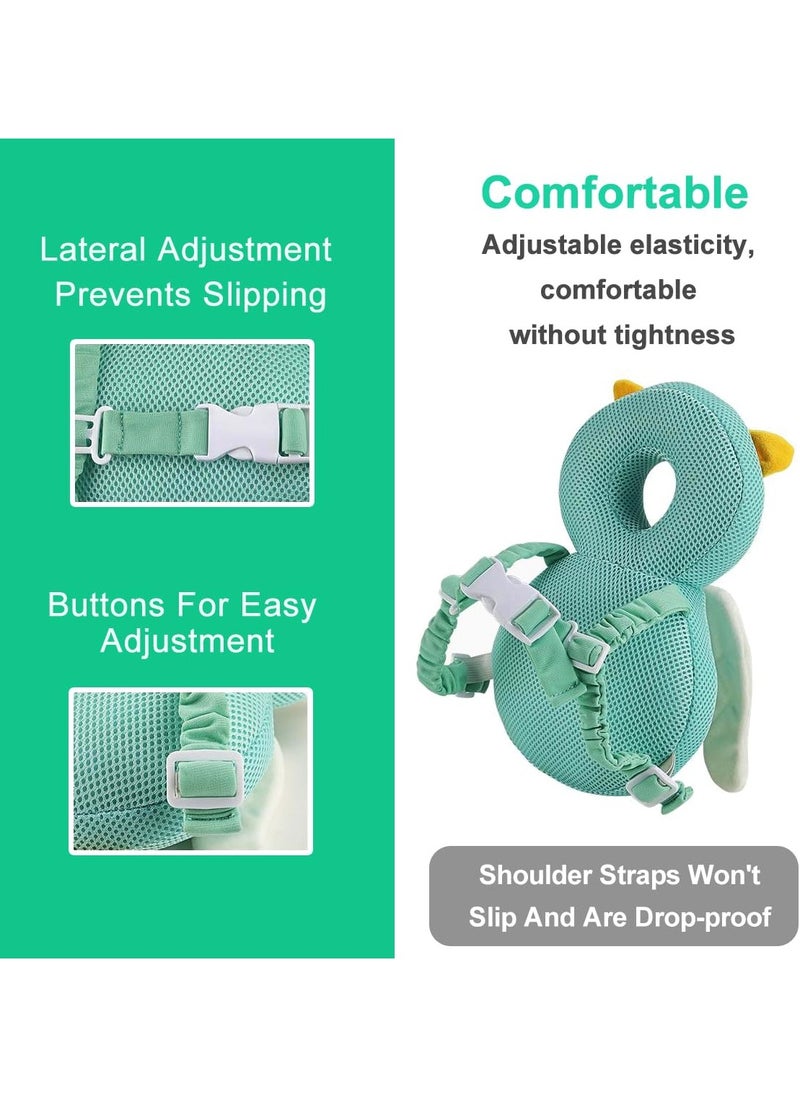 NNEWVANTE Baby Head Protection Pillow Head Protection Backpack Safety Pads Adjustable Size Baby Head Protector for 4-24 Months Toddler Baby Safety Helmet Baby Harness Baby Walking(Owl)  - Image 4